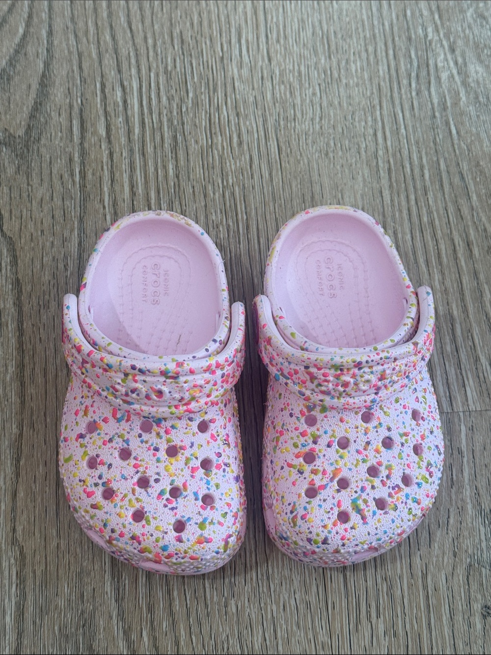 CROCS Kids Pink Splatter Classic Clog